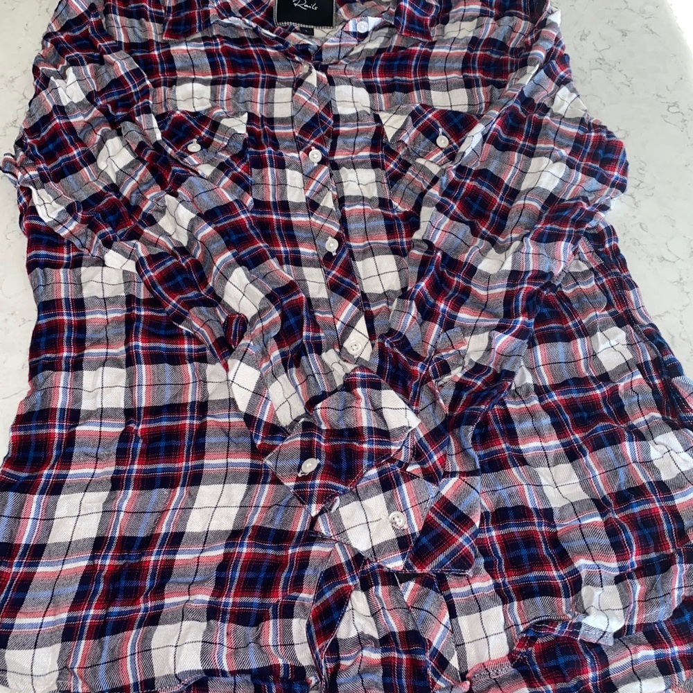 Rails Plaid Flannel Button Down (L) - image 2